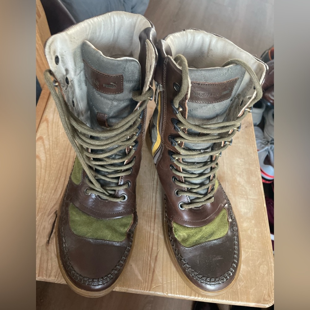 Alexander McQueen X Puma Joust boot green brown size 9 - Picture 8 of 16